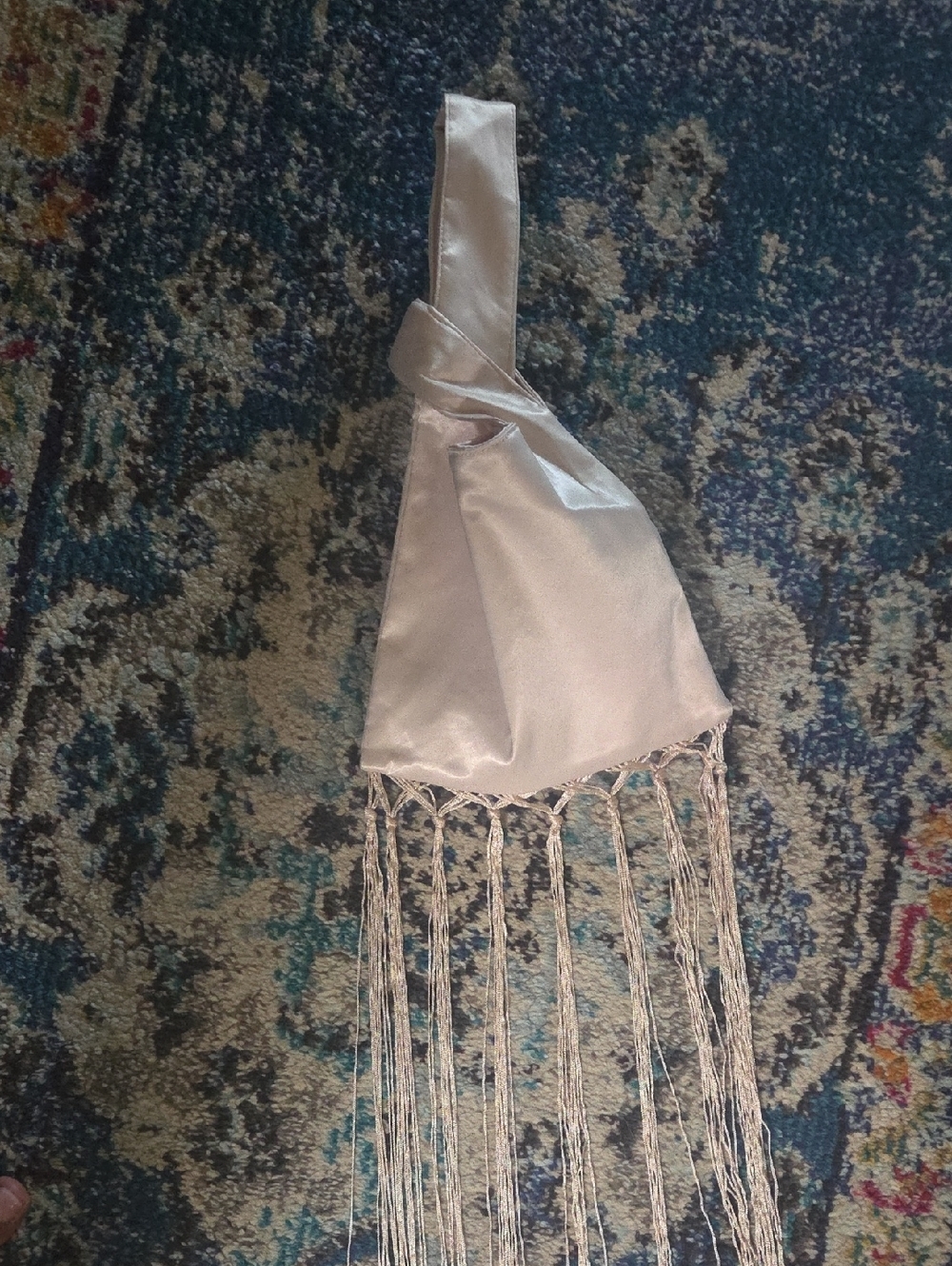 Nwt Satin Tassel Bag - Picture 2 of 4